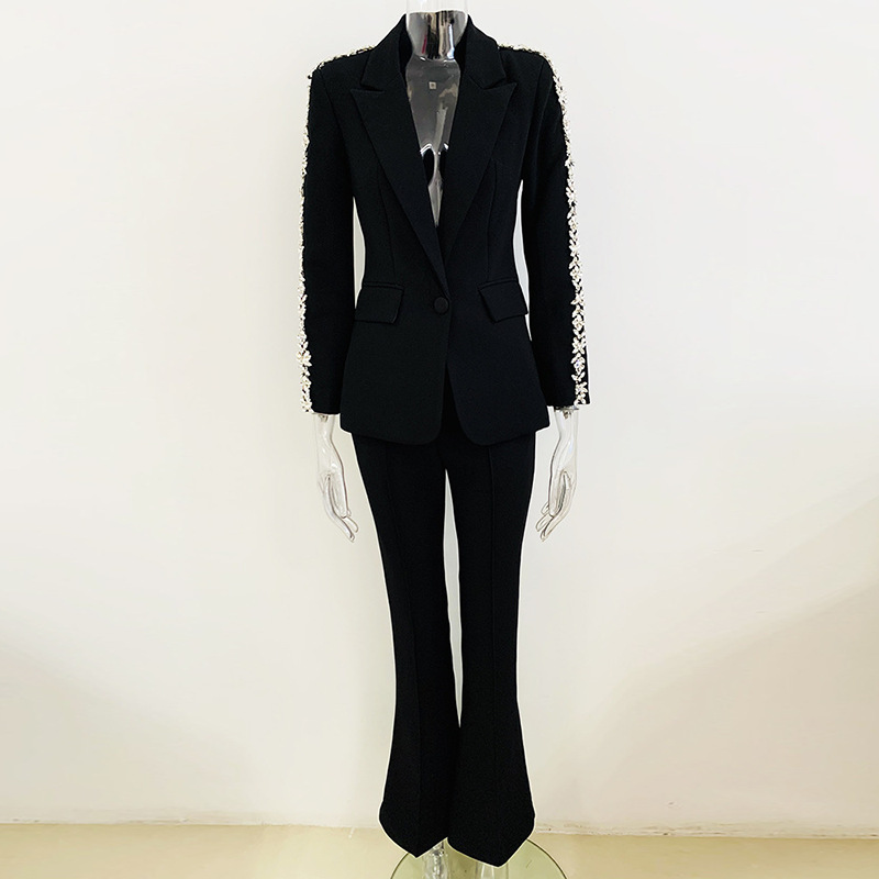 Women'S Fashion Blazer - Allingentle النساء السراويل الدعاوى 2 قطعة