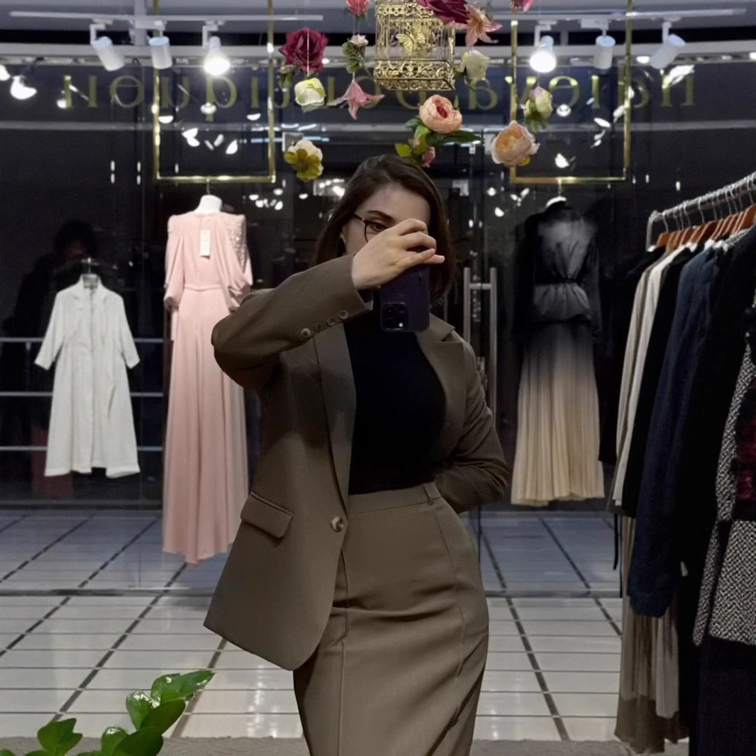 Women'S Fashion Blazer - Allingentle تنورة البدلة النسائية 2 قطعة
