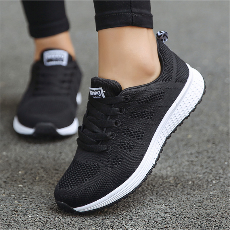 Women'S Fashion Tennis Shoes - النساء حذاء كاجوال تنفس شبكة أحذية
