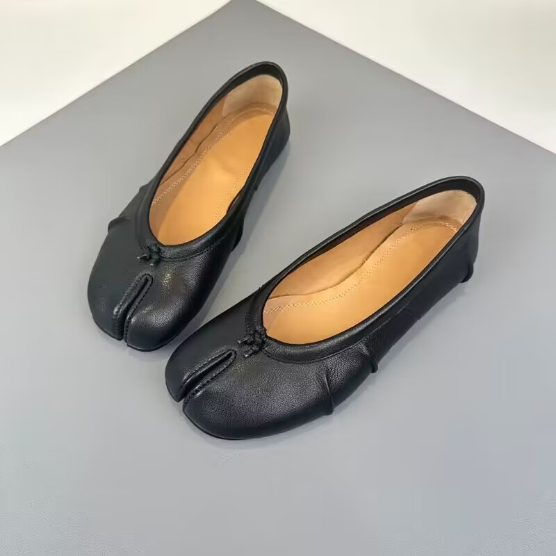 Women'S Fashion Walking Shoes - أحذية نسائية جديدة مسطحة بمقدمة مقسمة،
