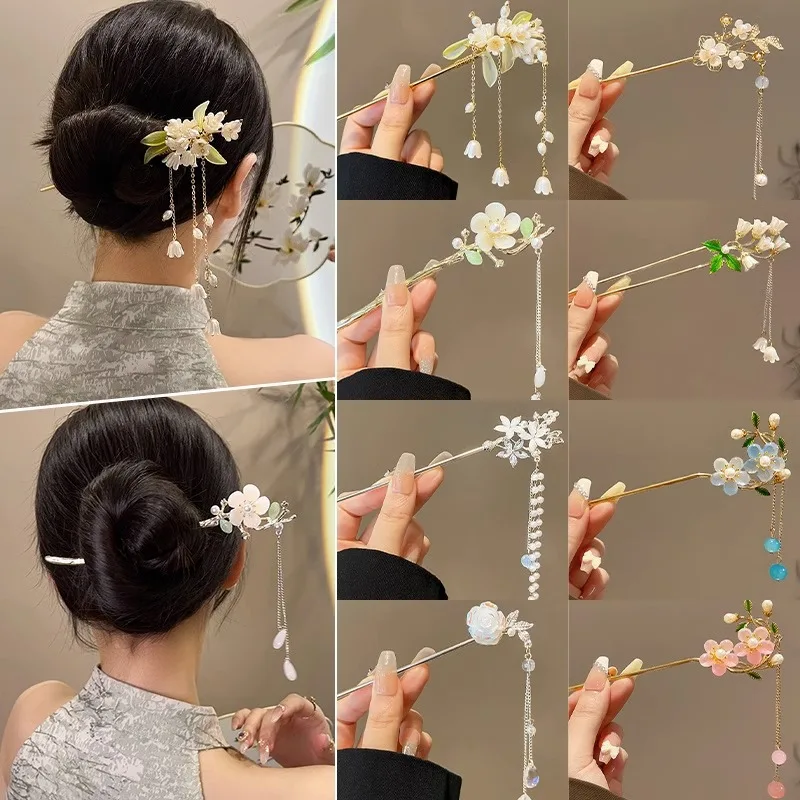 Women Fashion Hair Style - إكسسوارات شعر أنيقة على الطراز الصيني،