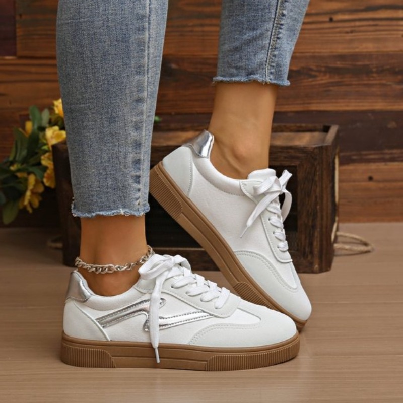 Women'S Fashion Tennis Shoes - أحذية رياضية نسائية للتنس، أحذية مسطحة