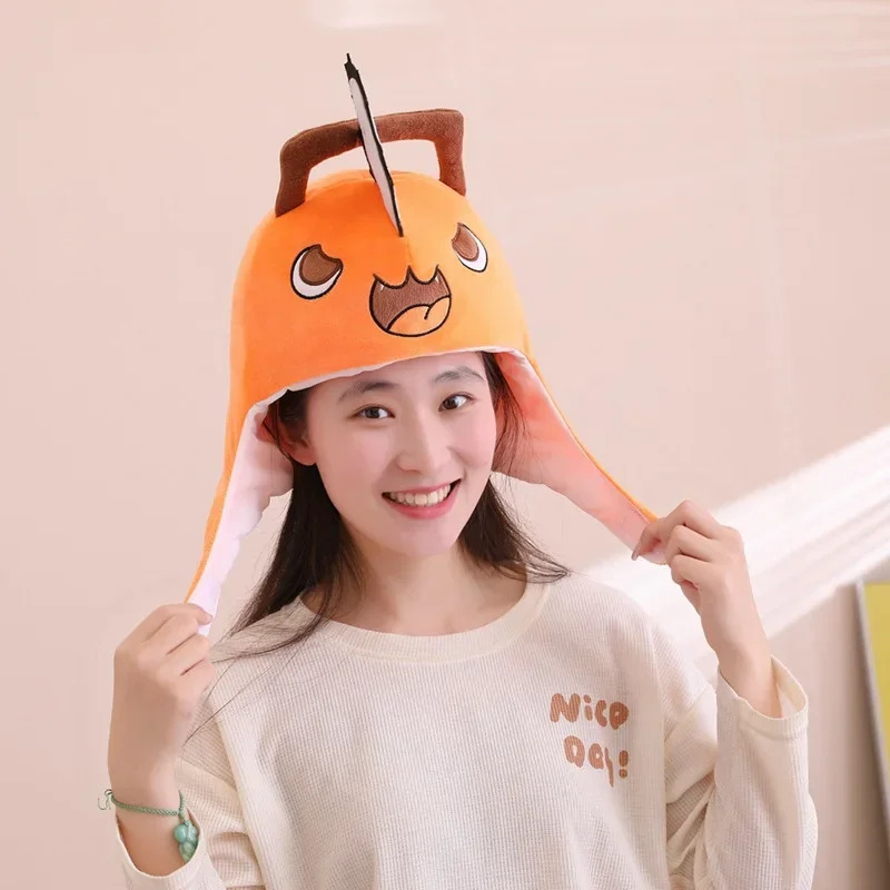 Women Fashion Hats - أنيمي بالمنشار رجل Pochita تأثيري أفخم