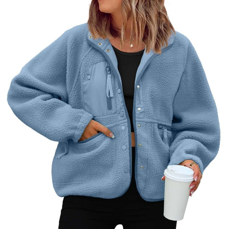 Sherpa Coat Women - سترة نسائية من الصوف الغامض خريف