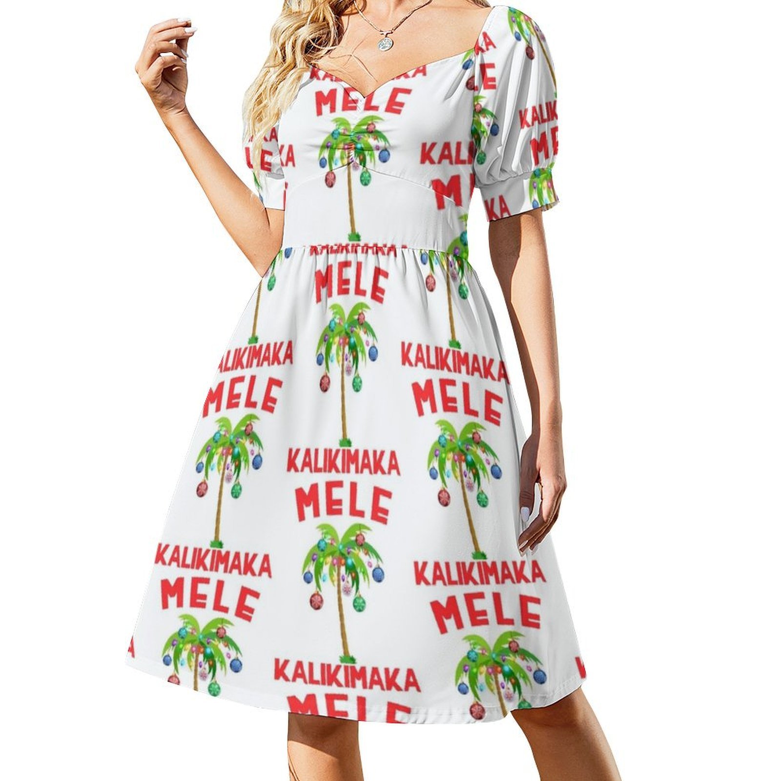 Mele Kalikimaka-Hawaiian عيد ا - مراجعة Floral Summer Dress وسعره