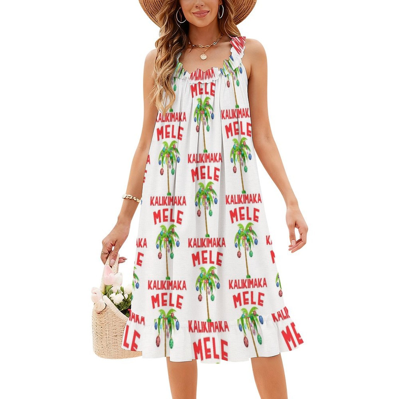 Mele Kalikimaka-Hawaiian عيد ا - مراجعة Floral Summer Dress وسعره