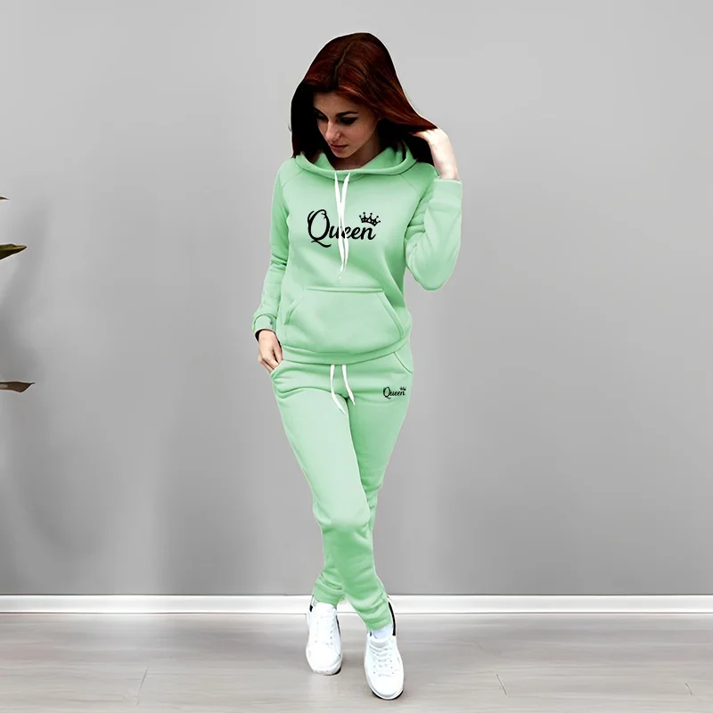 بدلة رياضية نسائية بطباعة حروف - مراجعة Women'S Fashion Suit وسعره
