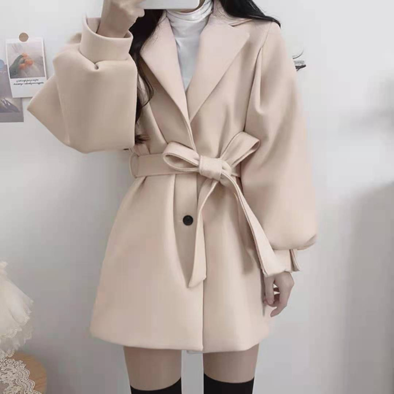 سترة نسائية من الصوف بلون العا - مراجعة Women'S Fashion Blazer وسعره