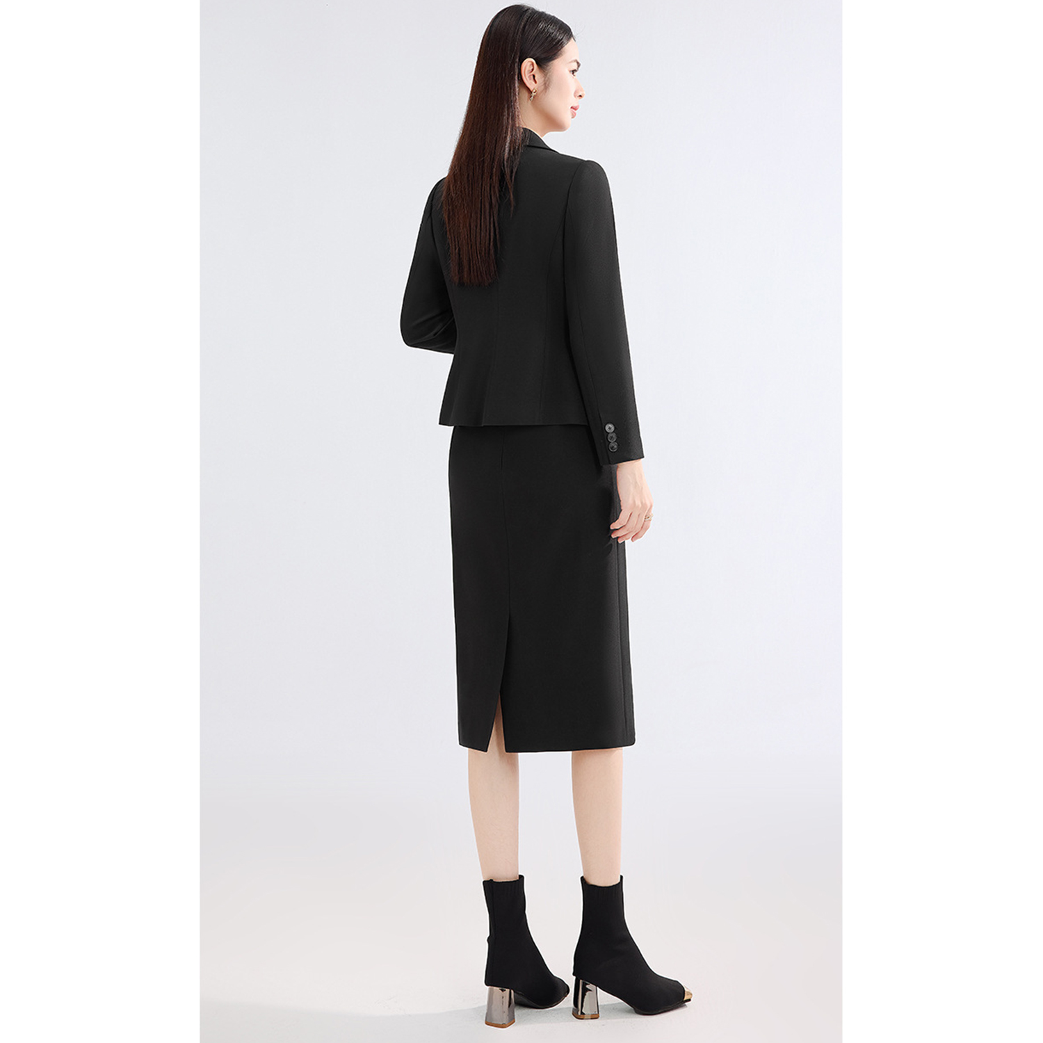 بدلة تنورة زرقاء للنساء من All - مراجعة Women'S Fashion Blazer وسعره