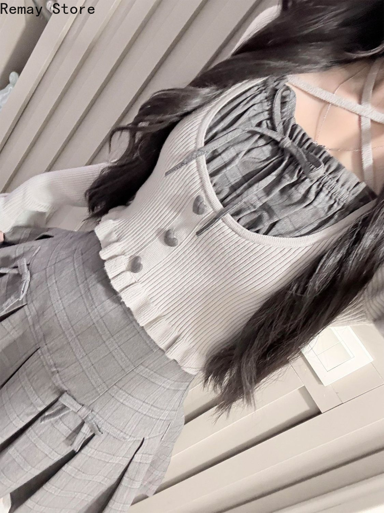 جديد الخريف الفرنسية أزياء أني - مراجعة Women'S Y2K Fashion Aesthetic وسعره