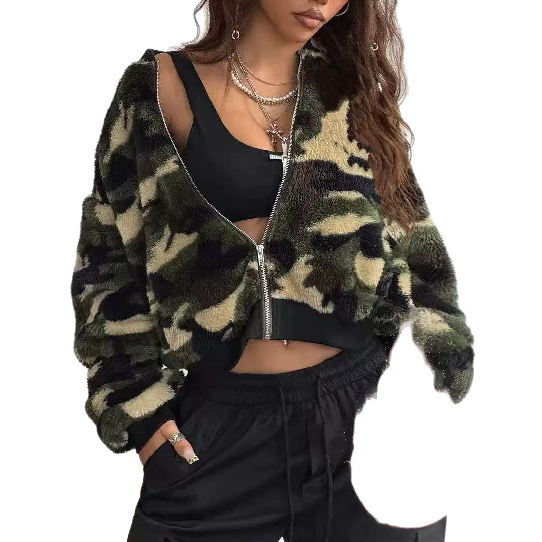 جاكيت نسائي قصير من الصوف بنقش - مراجعة Sherpa Coat Women وسعره