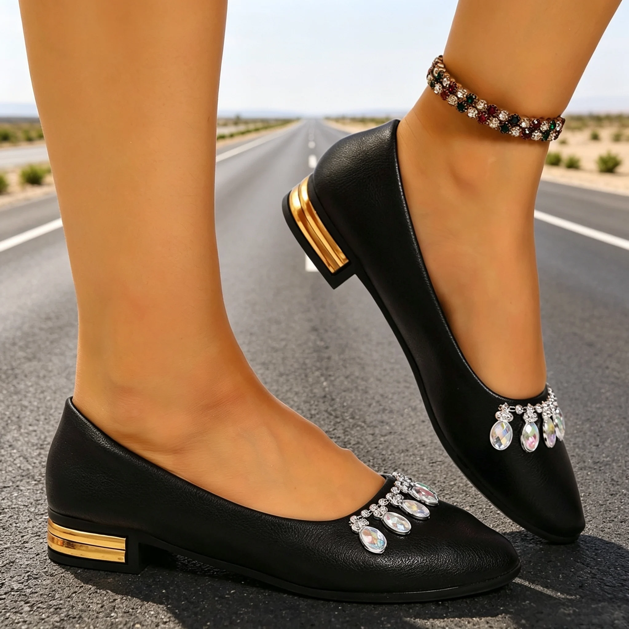 أحذية نسائية مسطحة ذات مقدمة م - مراجعة Women'S Fashion Footwear وسعره