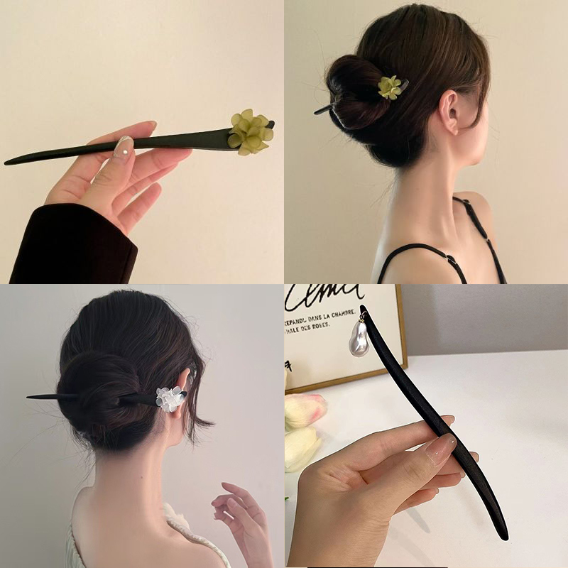 خمر النمط الصيني زهرة خشبية ال - مراجعة Women Fashion Hair Style وسعره