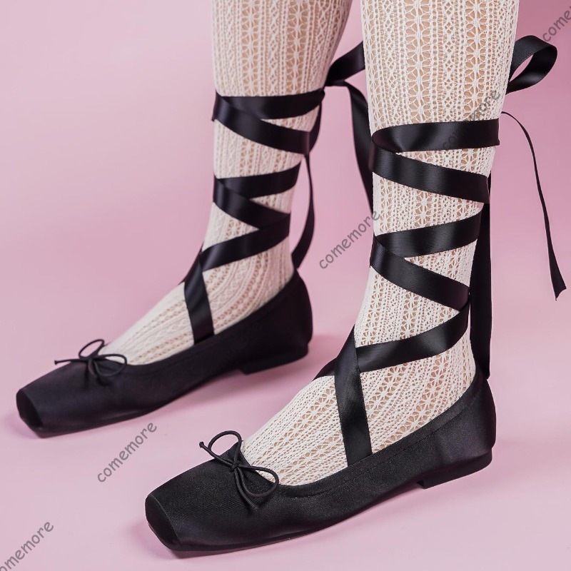 المرأة شريط من الساتان التعادل - مراجعة Women'S Fashion Footwear وسعره