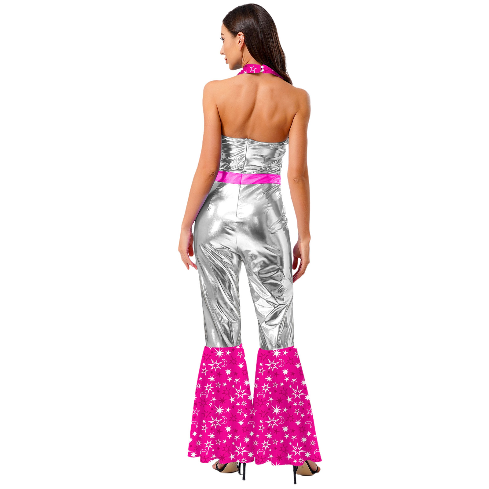 بدلة ديسكو كلاسيكية للسيدات 70 - مراجعة Sleeveless Jumpsuit وسعره