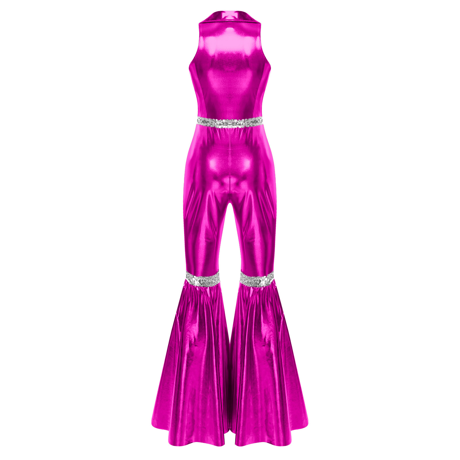بدلة ديسكو للسيدات 70s للهالوي - مراجعة Sleeveless Jumpsuit وسعره