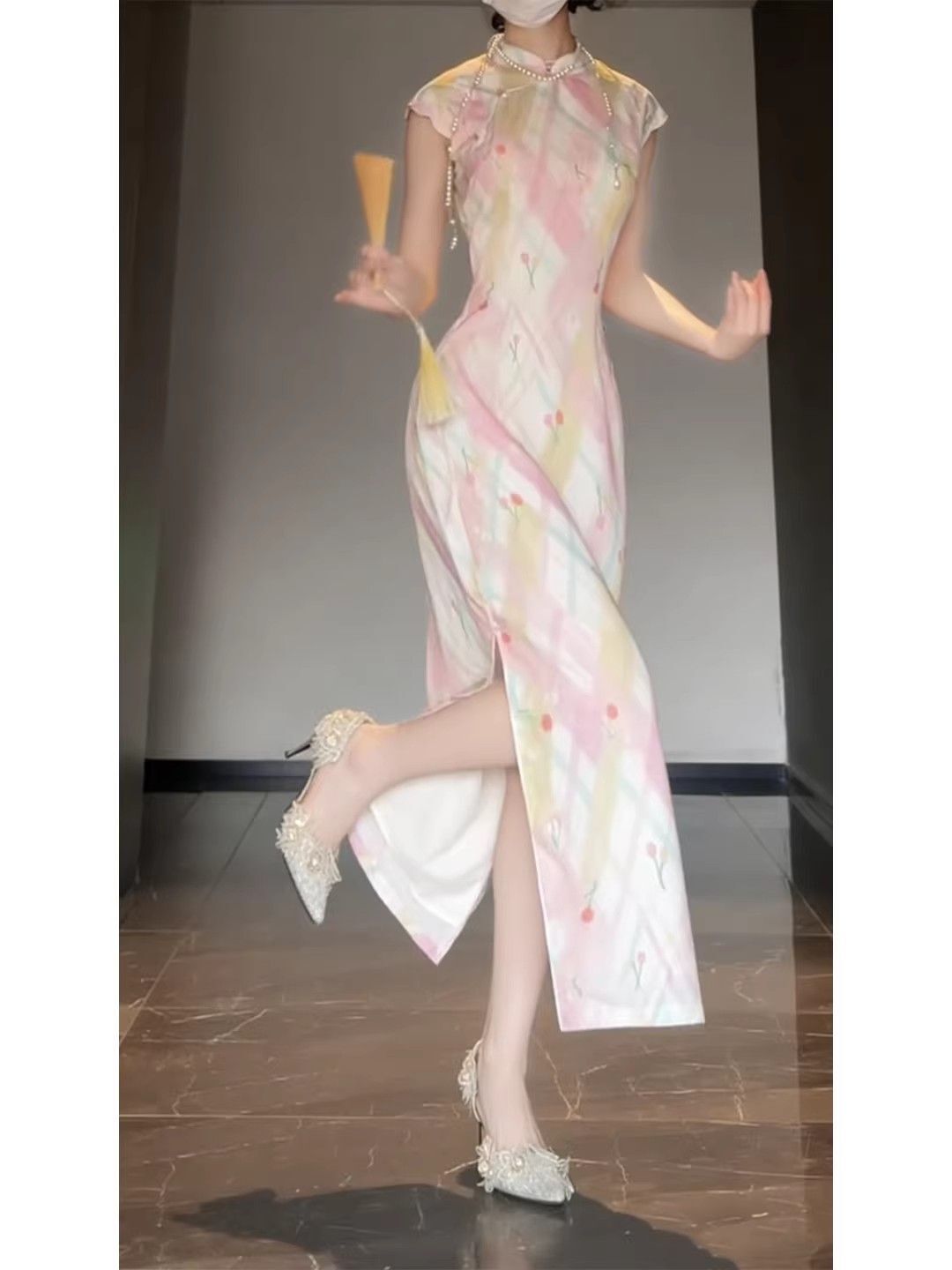 فستان شيونغسام صيني الطراز عصر - مراجعة Floral Summer Dress وسعره
