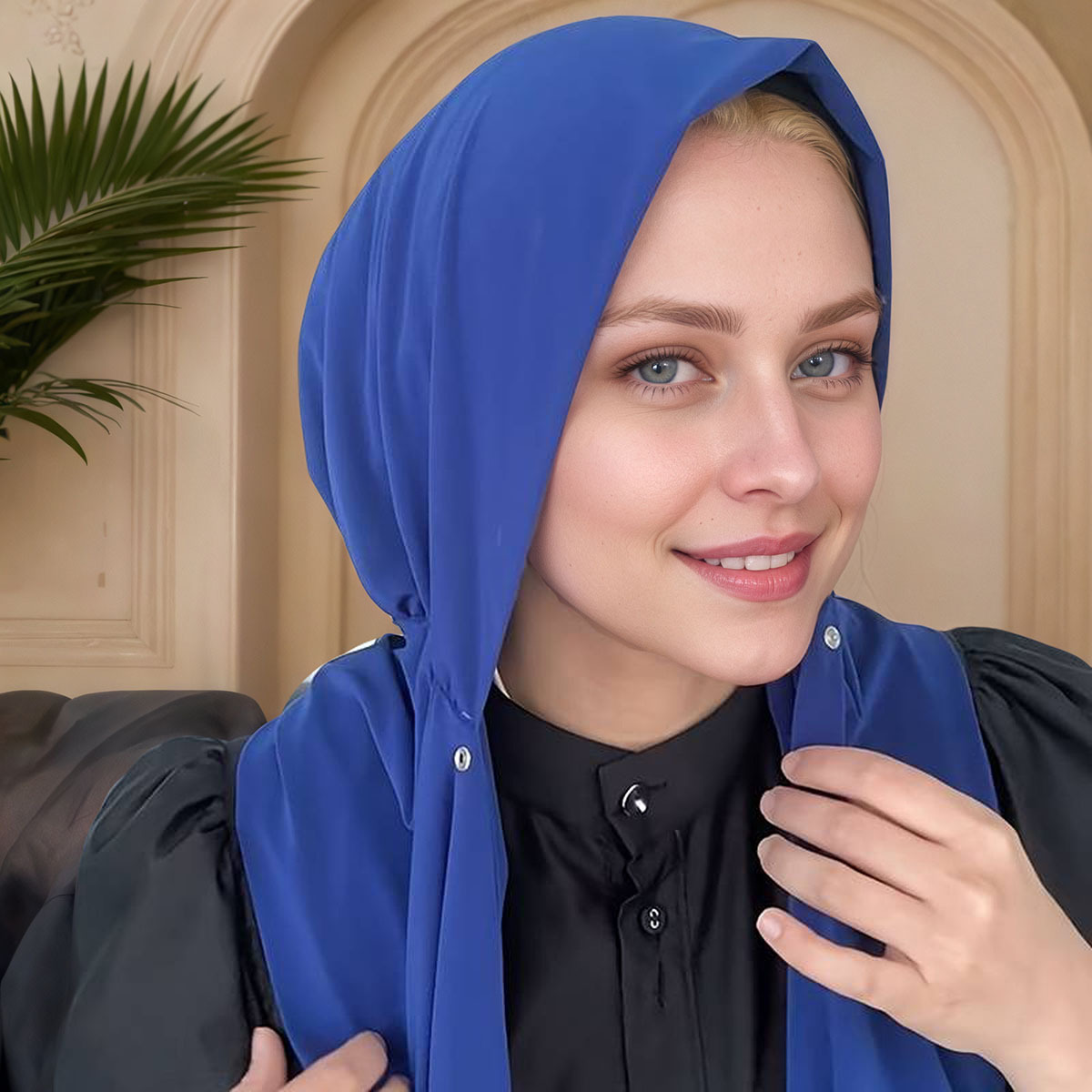 قبعة وشاح إسلامية بسيطة بلون و - مراجعة Women Fashion Hats وسعره