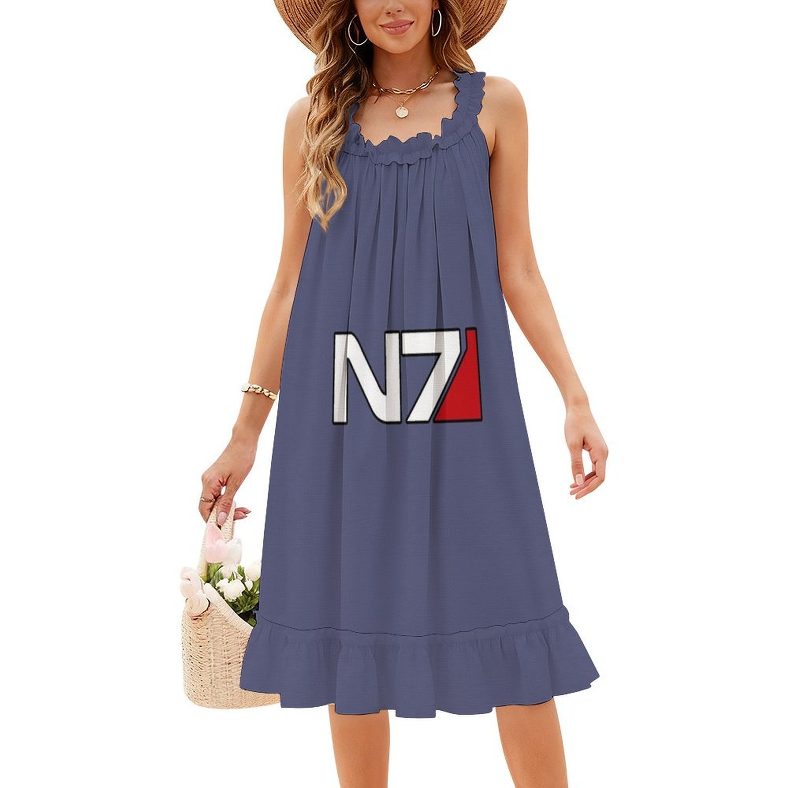 N7 شعار الأزهار سموك فستان للن - مراجعة Floral Summer Dress وسعره
